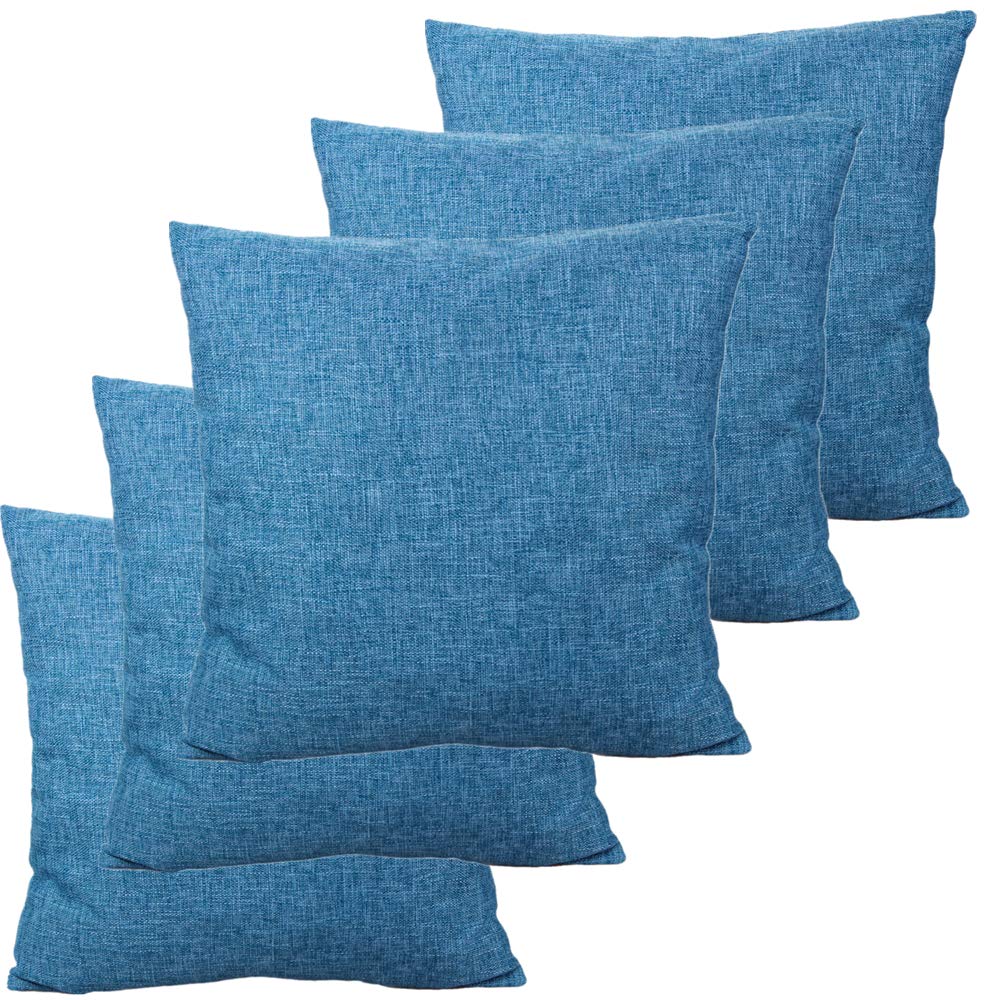 お客様用座布団5枚セット　青 Amazon.co.jp: 座布団カバー 5枚組 銘仙判 55×59cm 綿100％ 【 日本製